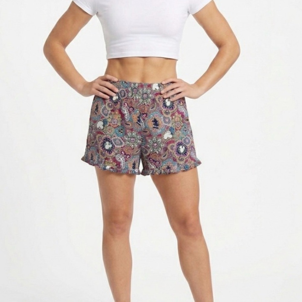 Disney Parks Mickey Mouse Ruffled Shorts Sz L